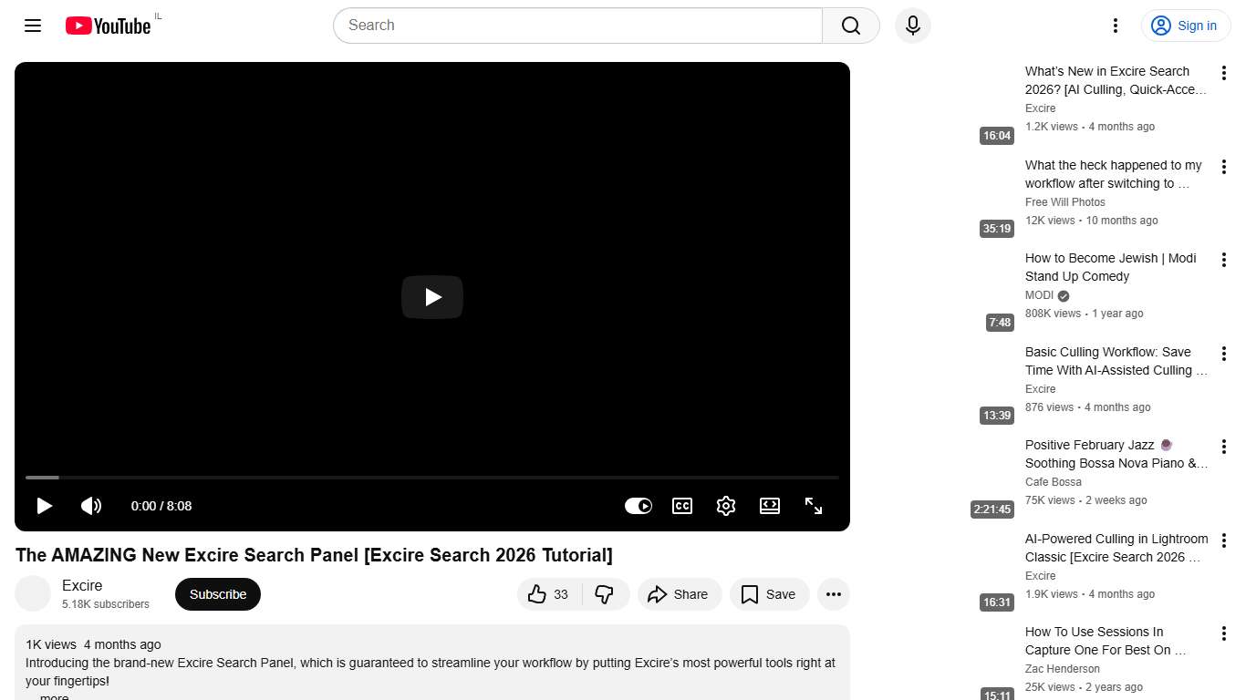The AMAZING New Excire Search Panel [Excire Search 2026 Tutorial] - YouTube